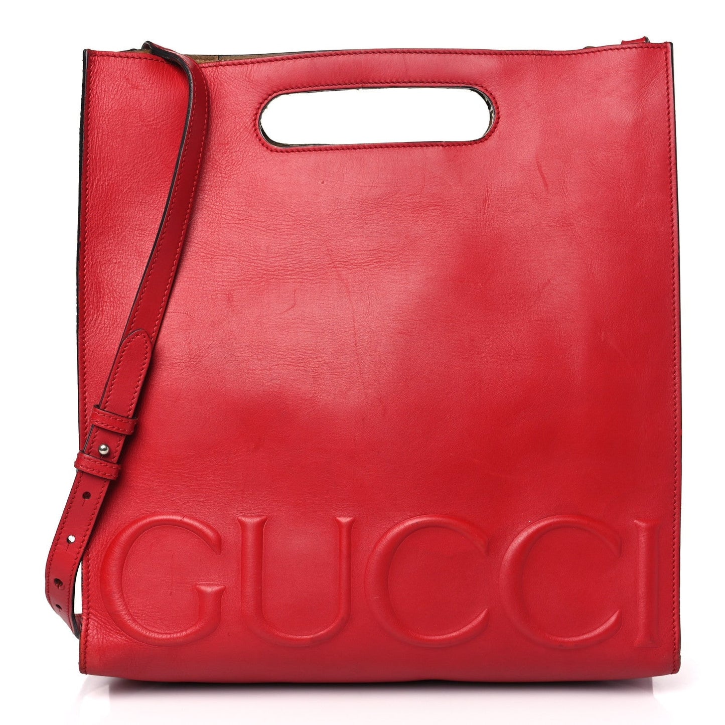 Gucci Calfskin Embossed Medium Xl Tote