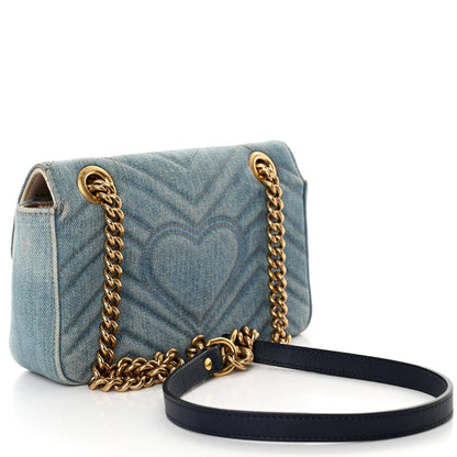 Gucci Denim Matelasse Mini Pearly Gg