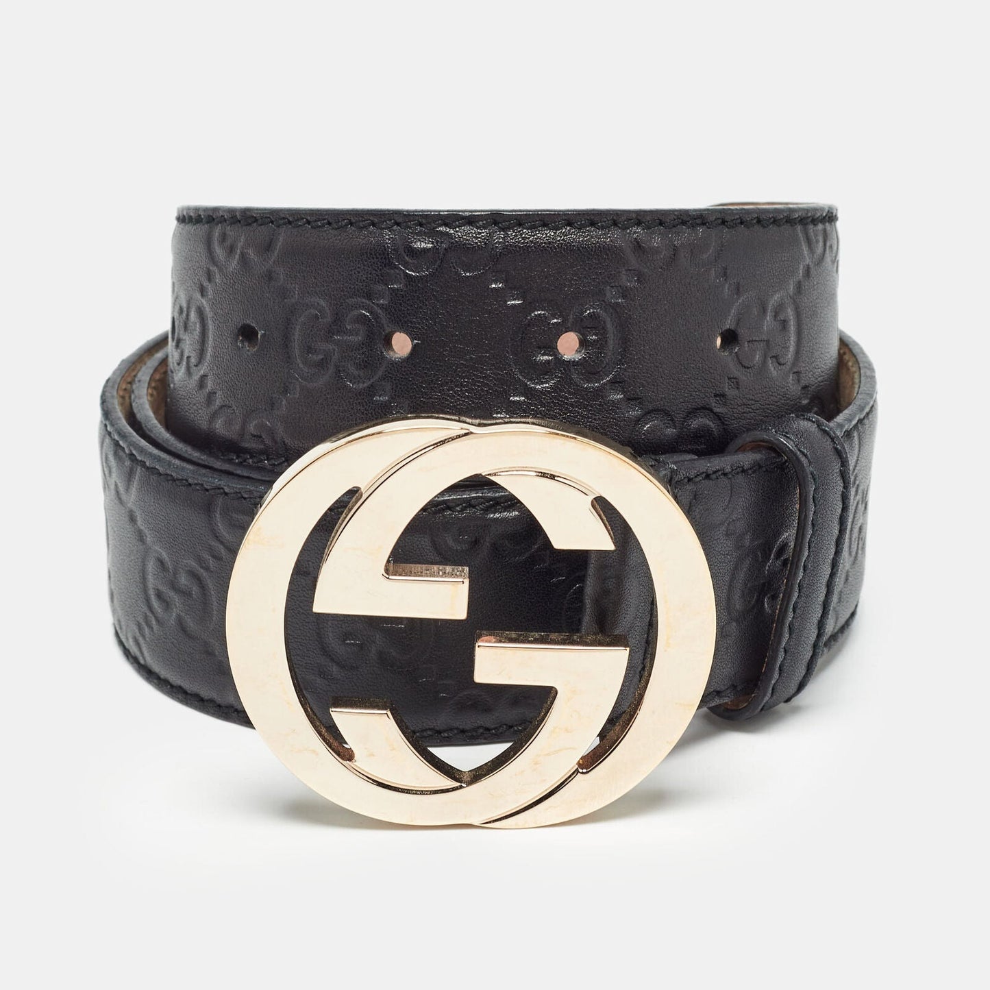 Gucci Black Guccissima Leather