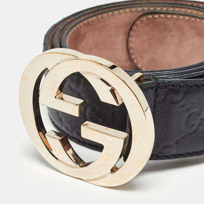 Gucci Black Guccissima Leather