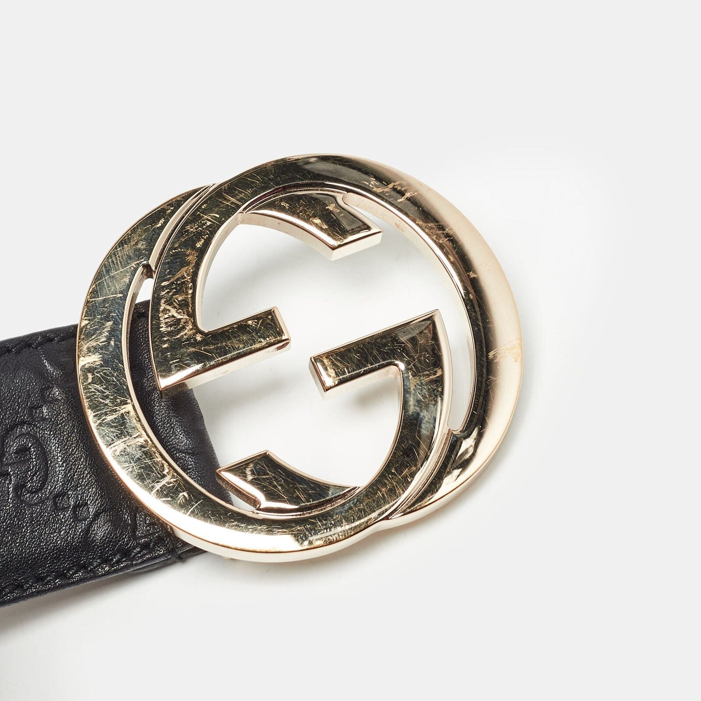 Gucci Black Guccissima Leather