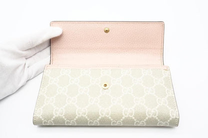 Gucci Double G Light Pink Beige Leather