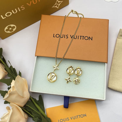 Louis Vuitton Earrings and necklace