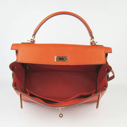 Hermes Kelly 32cm Togo Leather 6108 Orange Golden