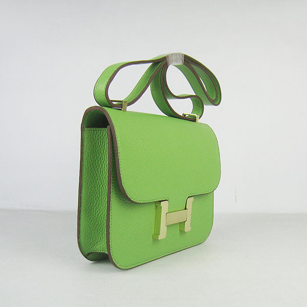 Hermes Constance Cowskin Leather Bag H017 green golden