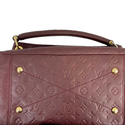 LOUIS VUITTON Empreinte Monogram Embossed Leather Artsy MM Burgundy Shoulder bag