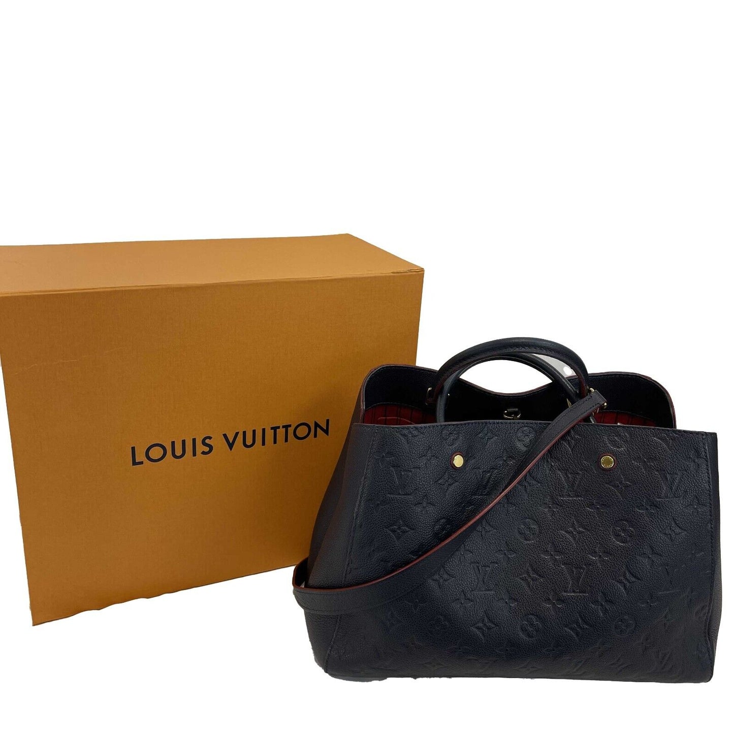 Louis Vuitton  - Montaigne GM Dark Navy Monogram - Top Handle W/ Shoulder Strap