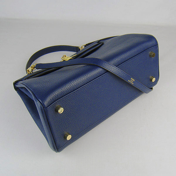 Hermes Kelly 32cm Togo Leather 6108 Dark Blue Golden