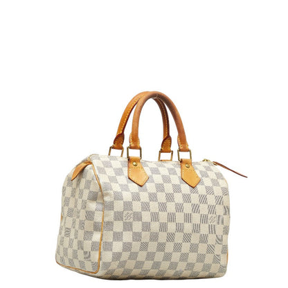 Louis Vuitton Damiere Azur Speed 25 Bag Mini Boston Bag N41371 White PVC Leather  Louis Vuitton