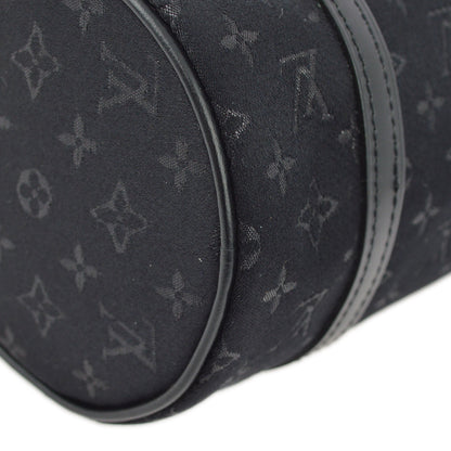 Louis Vuitton 2002 Black Monogram Satin Little Papillon M92352