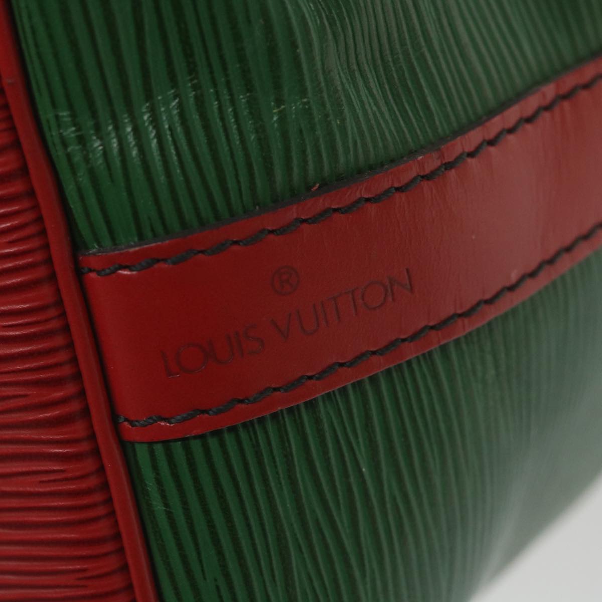 LOUIS VUITTON Epi Petit Noe Shoulder Bag Bicolor Green Red M44147 Auth bs10104