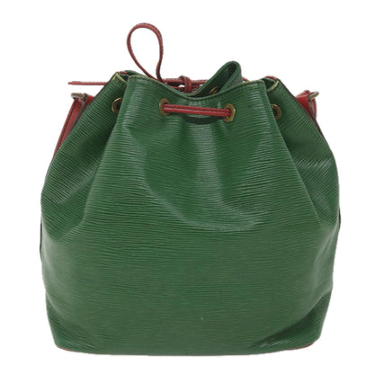 LOUIS VUITTON Epi Petit Noe Shoulder Bag Bicolor Green Red M44147 Auth bs10104