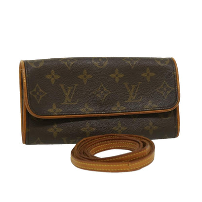 Louis Vuitton  Monogram Pochette Twin PM Shoulder Bag M51854 LV Auth bs1247