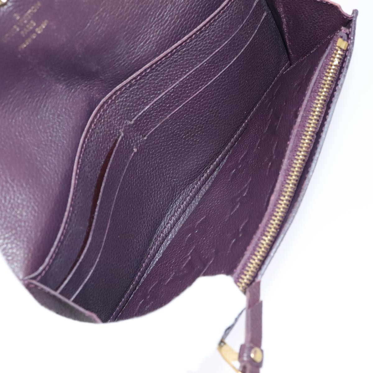 LOUIS VUITTON Empreinte Portefeuille Curieuse Wallet Purple M60300 Auth bs17377