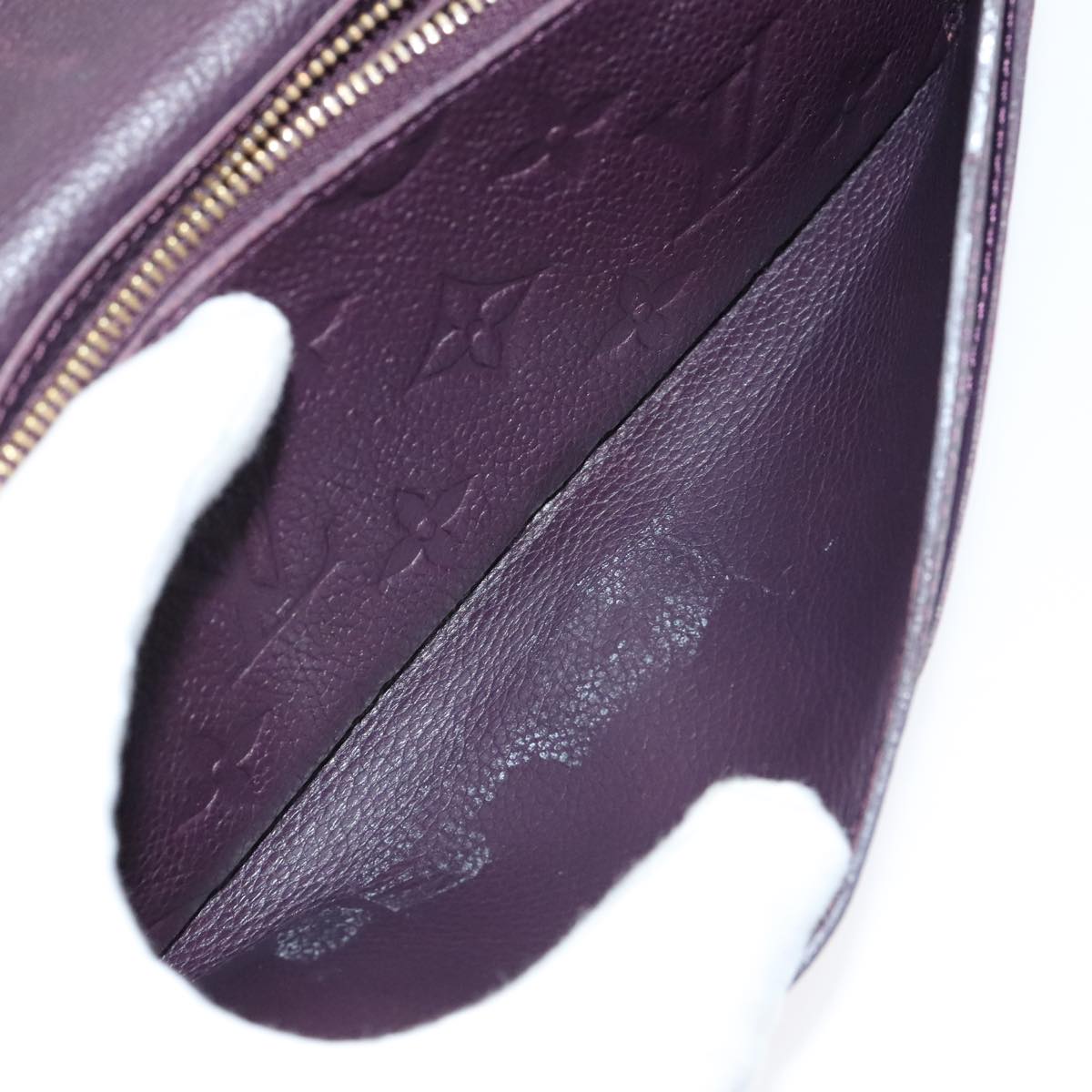 LOUIS VUITTON Empreinte Portefeuille Curieuse Wallet Purple M60300 Auth bs17377