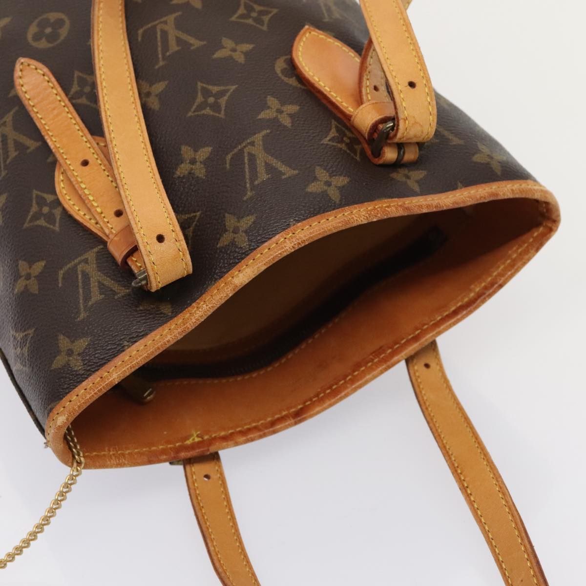 LOUIS VUITTON Monogram Bucket PM Shoulder Bag M42238 LV Auth bs17397