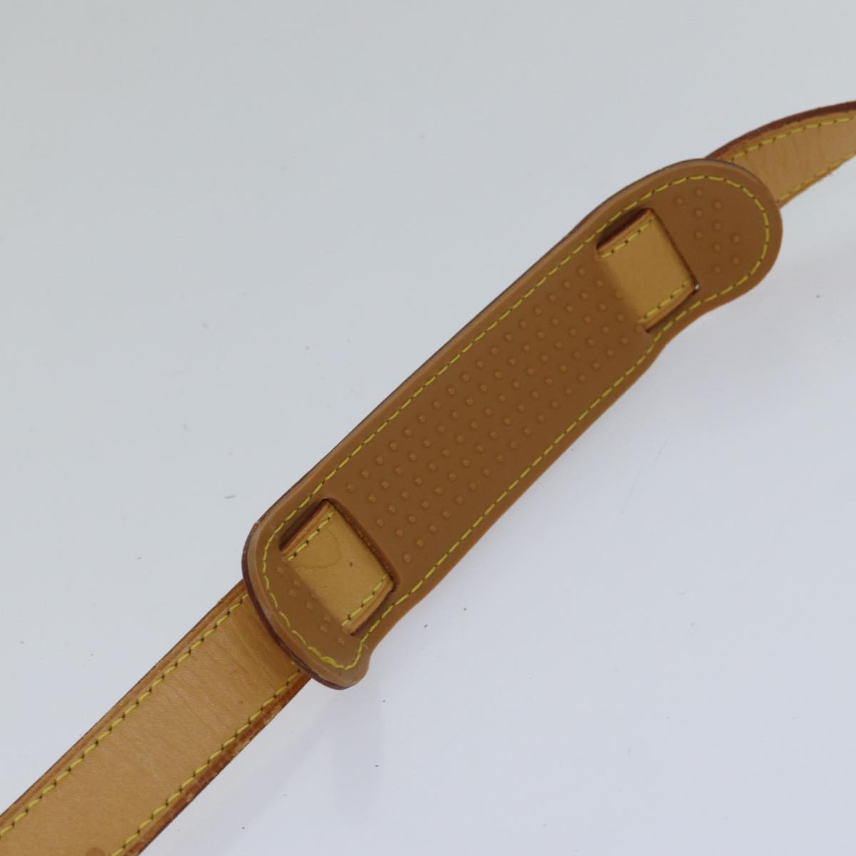 LOUIS VUITTON Adjustable Shoulder Strap Leather 35.4"-42.5" Beige Auth bs17556