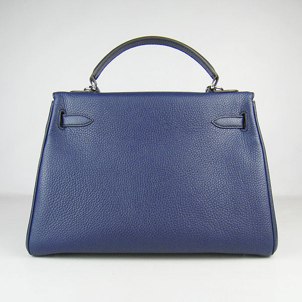 Hermes Kelly 32cm Togo Leather 6108 Dark Blue Silver