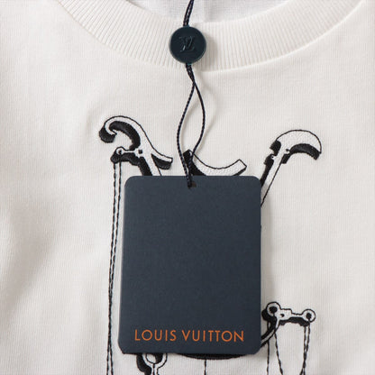 Louis Vuitton 20SS Cotton  S Mens White LV Pendant Embroidery RM201M  Out