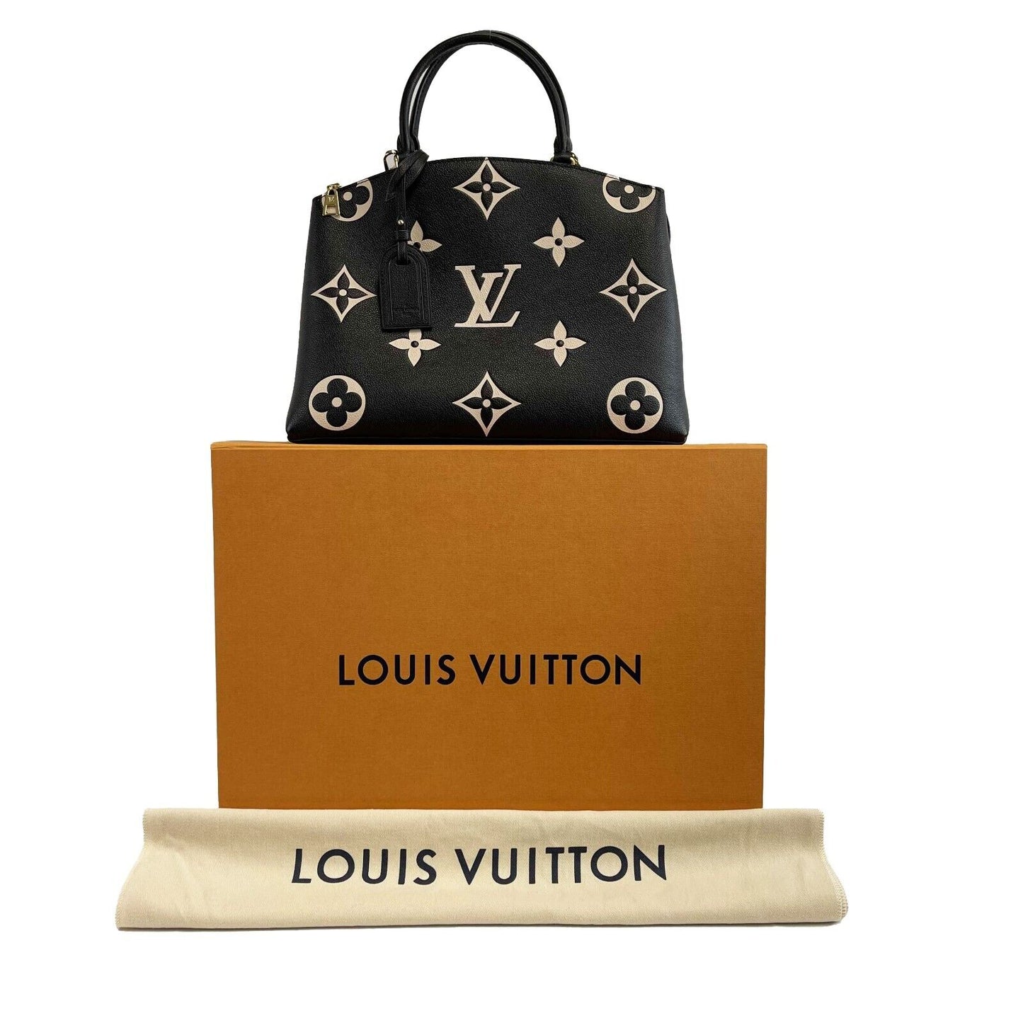 LOUIS VUITTON - NEW Grand Palais Large Bicolor Monogram Top Handle w/ Strap