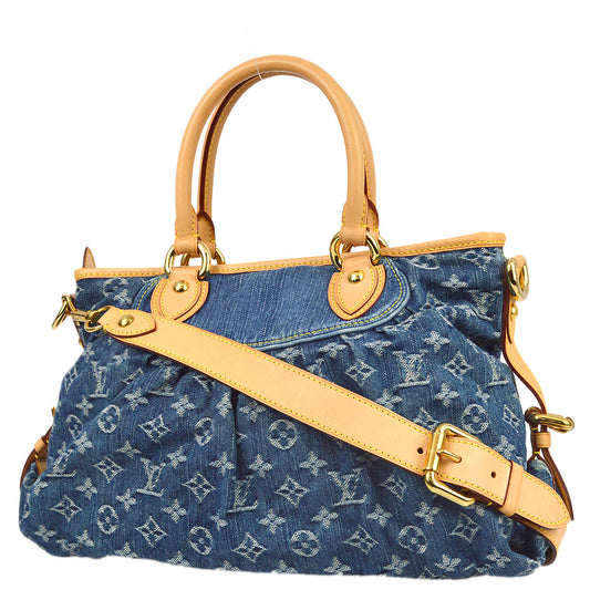 Louis Vuitton 2007 Monogram Denim Neo Cabby MM M95349