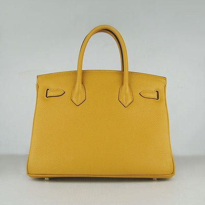 Hermes Birkin 30cm Togo Leather Handbags Yellow Golden