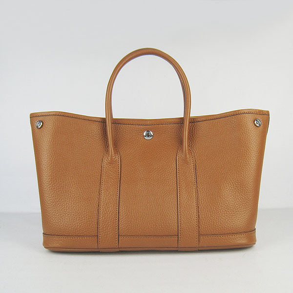 Hermes Garden Party Handbag H2805 Light Coffee