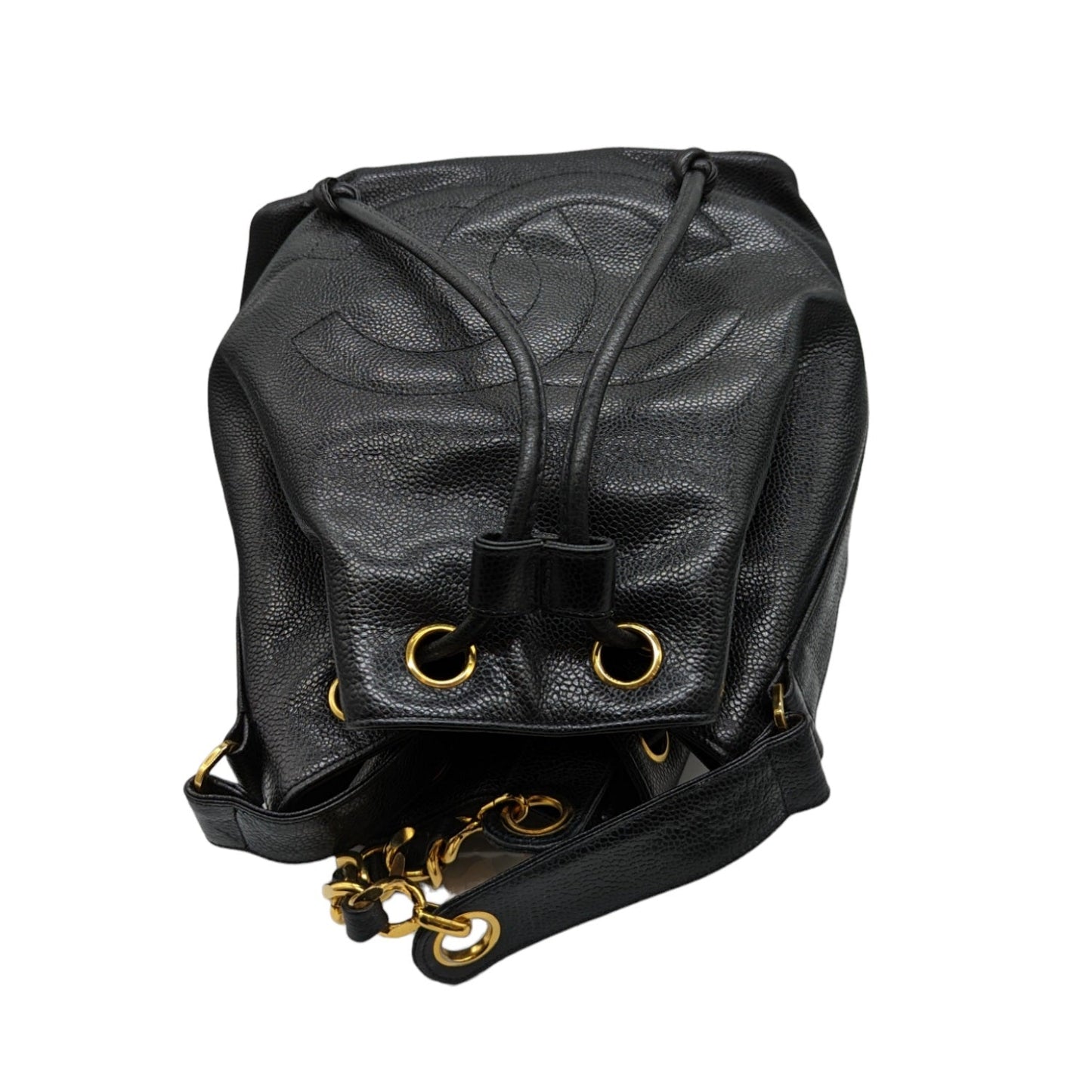 Chanel Vintage Grained Calfskin Timeless Drawstring Bucket Bag