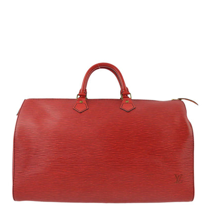 Louis Vuitton 1990 Red Epi Speedy 40 Handbag M42987