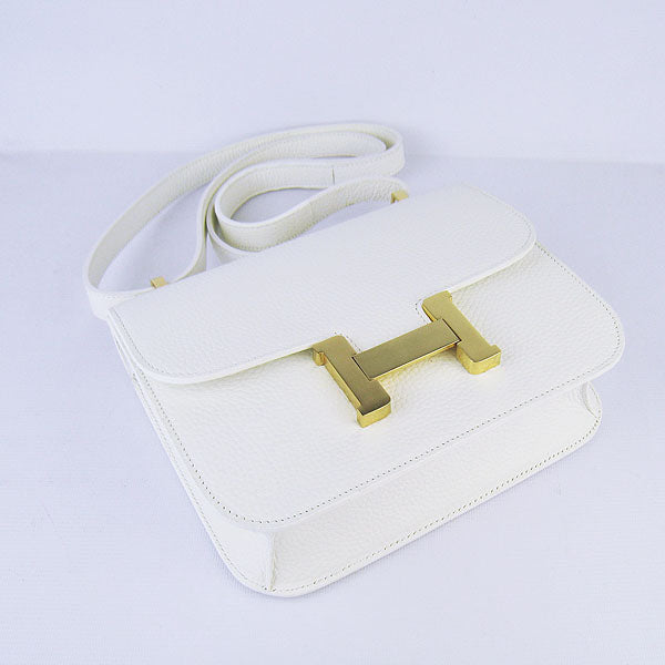 Hermes Constance Cowskin Leather Bag H017 beige golden