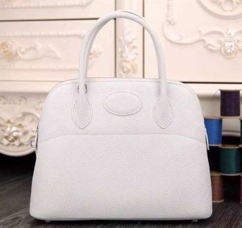 Hermes Bolide 31cm Togo Leather White Bag