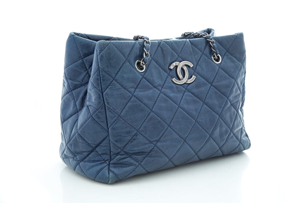 Chanel 2014/15 Navy Quilted Leather Large Tote