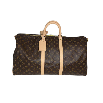 Louis Vuitton Monogram Canvas Keepall Bandouliere 55 Duffle