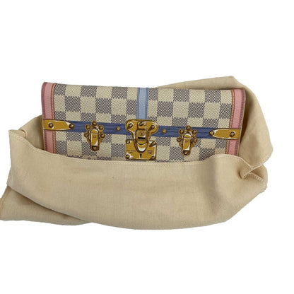 Louis Vuitton  - Rare Damier Azur Summer Trunks Pochette Weekend Chain Crossbody