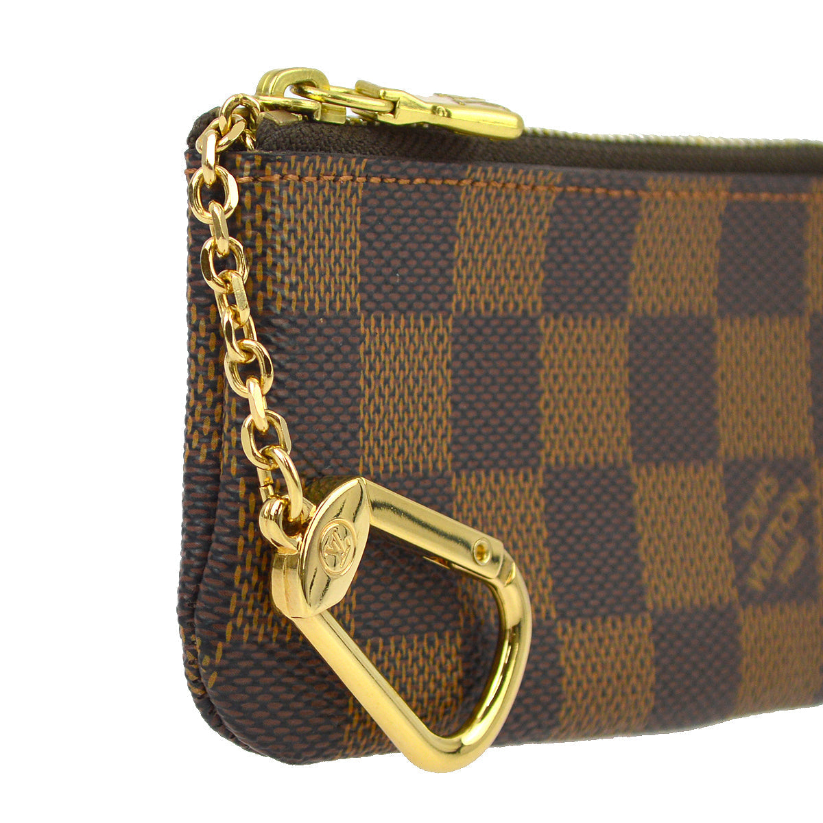 Louis Vuitton 2010 Damier Pochette Cles Coin Case Wallet Purse N62658