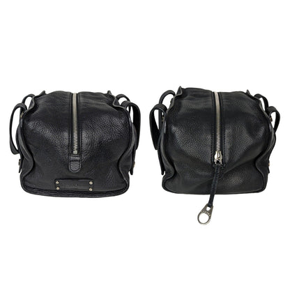 Chanel Black Grained Calfskin Bolt Bowler Bag