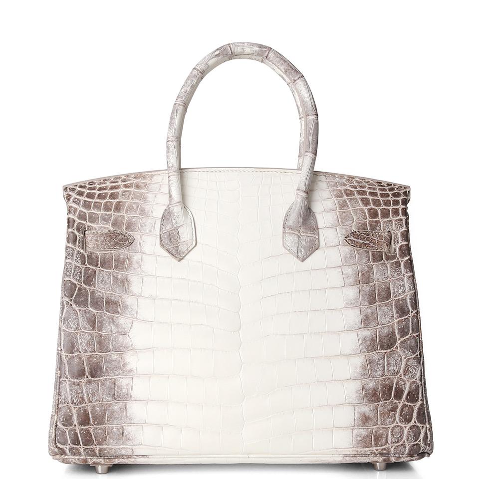 Hermes Birkin 30 Himalaya Niloticus Crocodile Diamond Encrusted Hardware