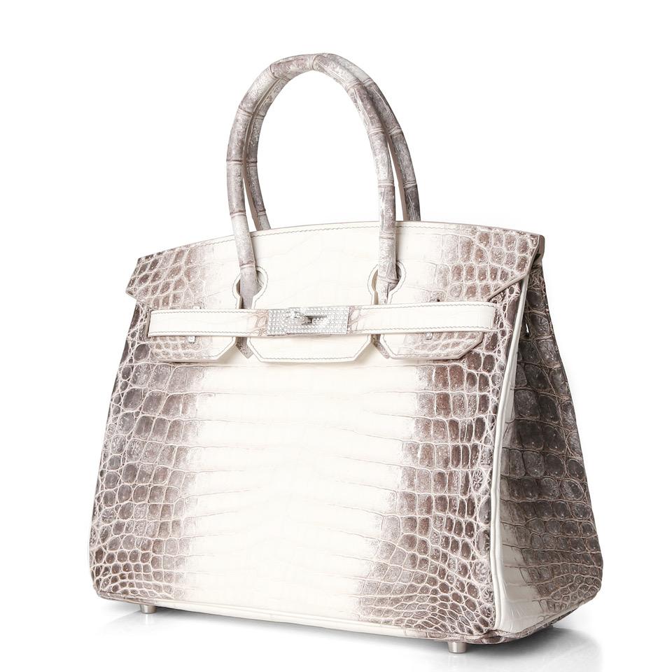 Hermes Birkin 30 Himalaya Niloticus Crocodile Diamond Encrusted Hardware