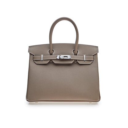 Hermes Birkin 30 Epsom Etoupe Palladium Hardware