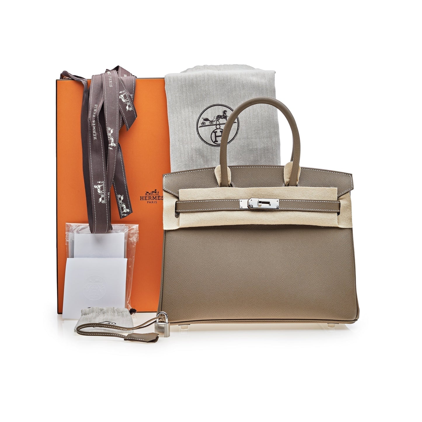 Hermes Birkin 30 Epsom Etoupe Palladium Hardware