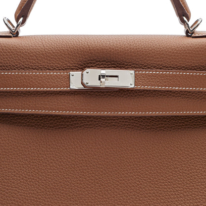 Hermes Kelly 32 Retourne Gold Togo Palladium Hardware