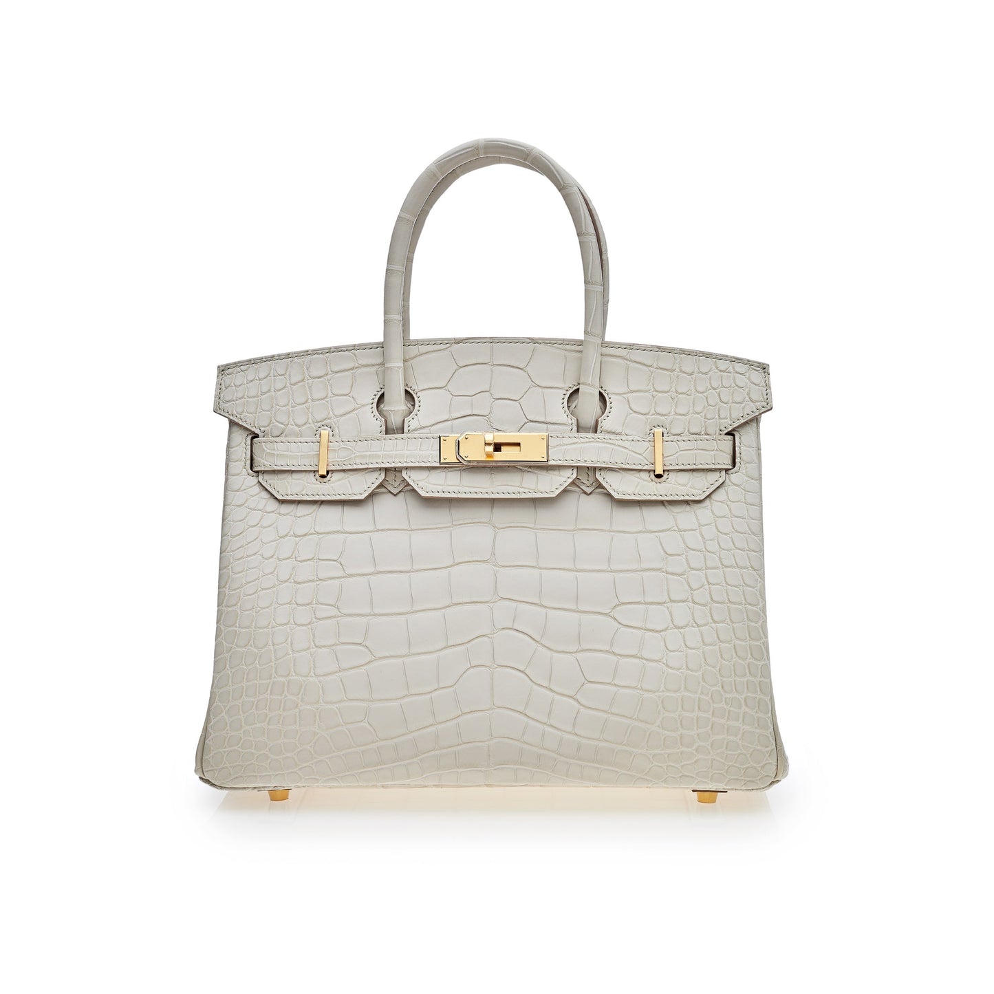 Hermes Birkin 30 Beton Matte Alligator Mississippiensis Gold Hardware