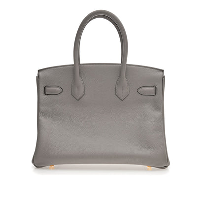 Hermes Birkin 30 Gris Togo Leather Gold Hardware