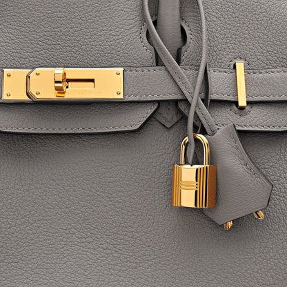 Hermes Birkin 30 Gris Togo Leather Gold Hardware