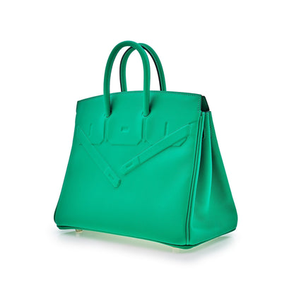 Hermes Birkin 25 Shadow Bag Menthe Swift Leather