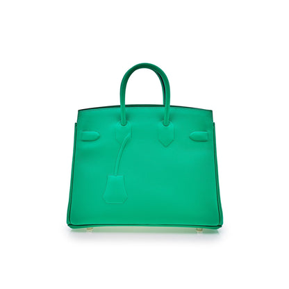 Hermes Birkin 25 Shadow Bag Menthe Swift Leather