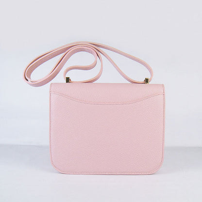 Hermes Constance Cowskin Leather Bag H017 pink golden