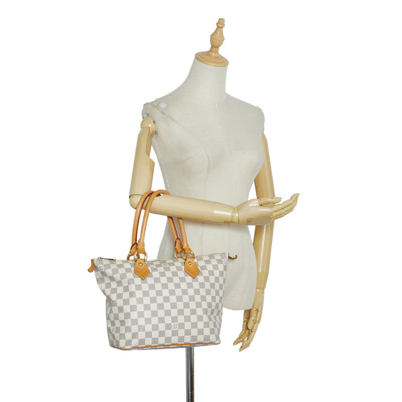 Louis Vuitton Damière Azur Salée PM Handbag N51186 White PVC Leather  Louis Vuitton