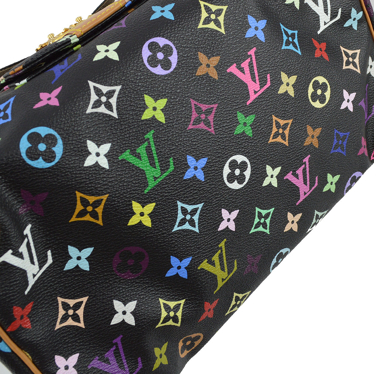 Louis Vuitton 2004 Black Monogram Multicolor Speedy 30 Handbag M92642