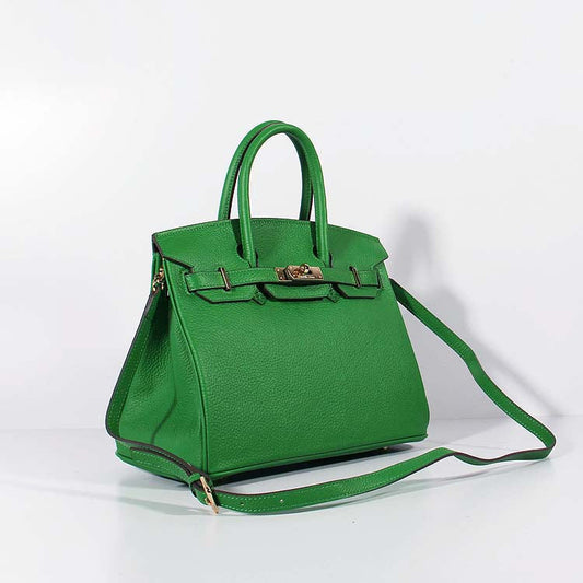 Hermes 30cm Birkin Bag Togo Leather With Strap Green Gold